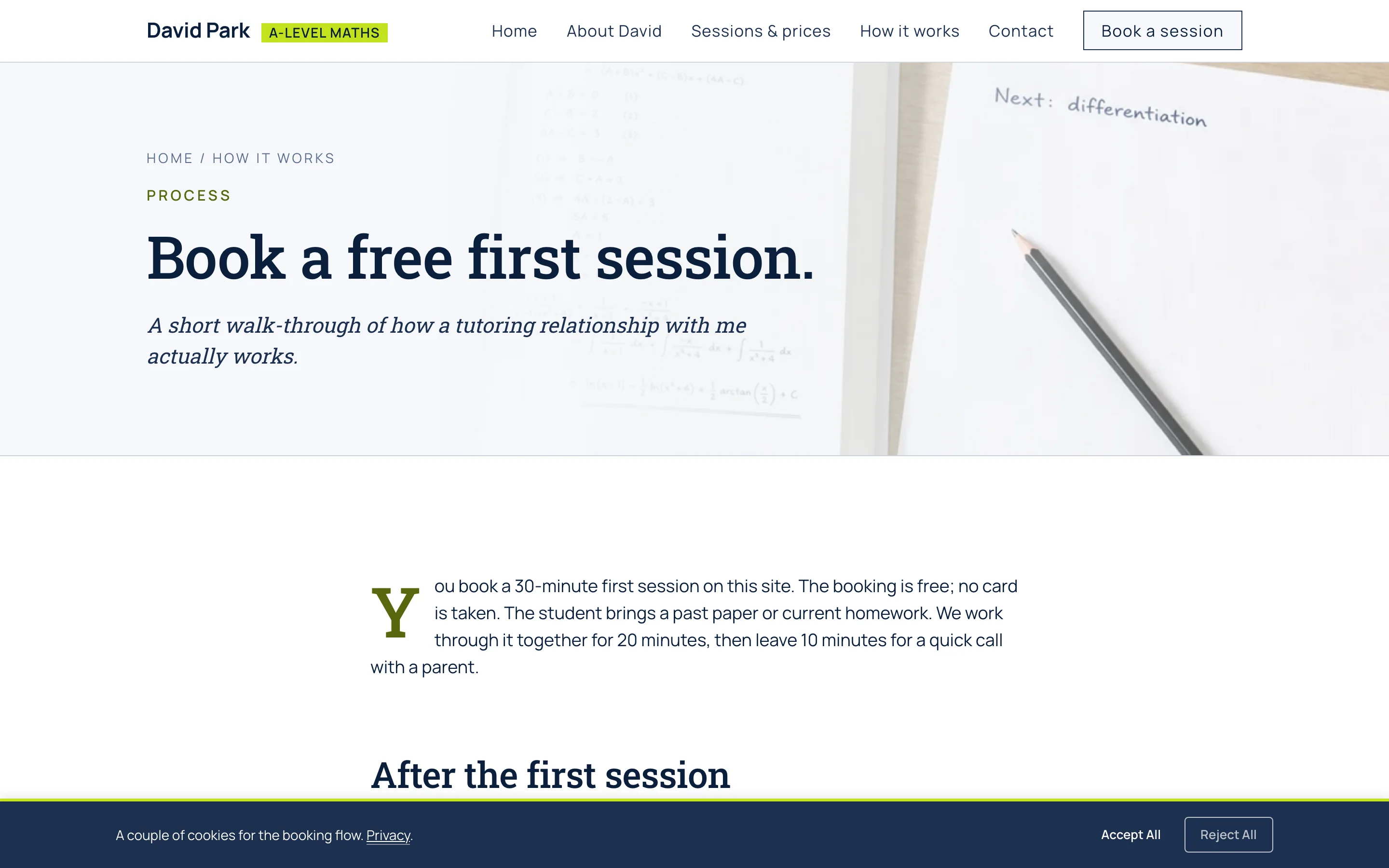 How tutoring works screenshot