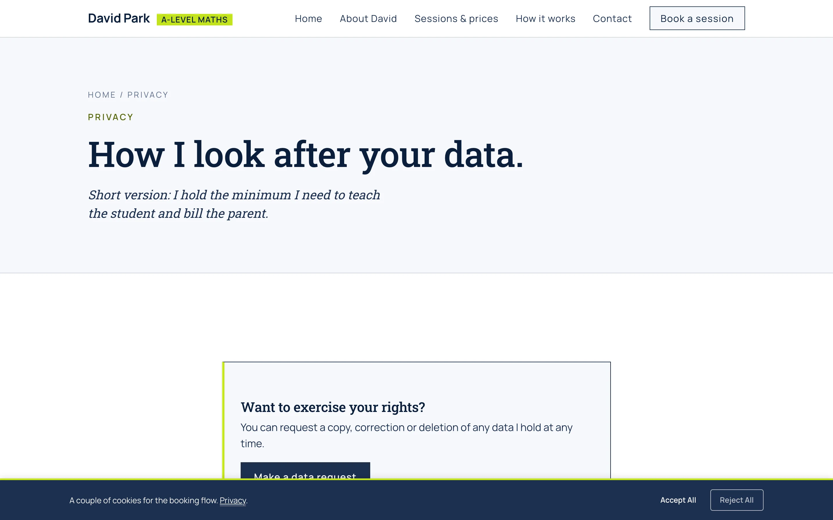 Privacy screenshot
